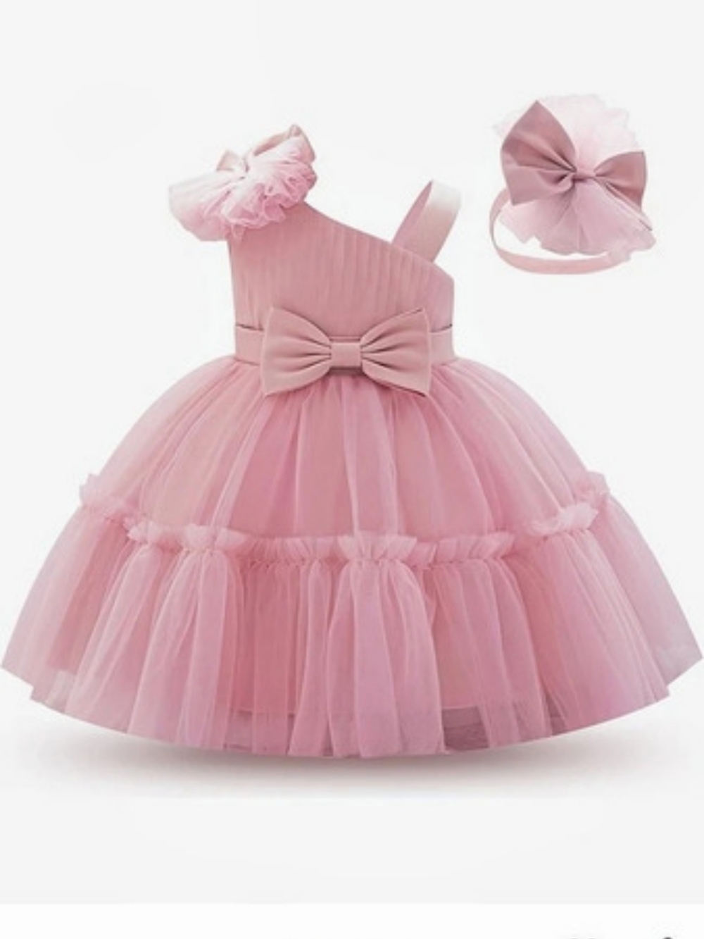 OBEEII Toddler Baby Girls Pageant Birthday Party Photoshoot Tulle Tutu Dress
